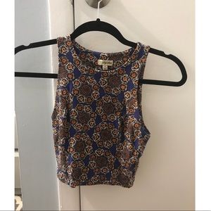 Kaleidoscope pattern crop top
